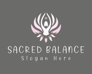 Lotus Flower Woman logo design