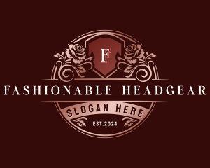 Elegant Rose Shield logo design