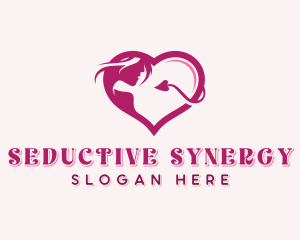 Heart Female Seduction logo design