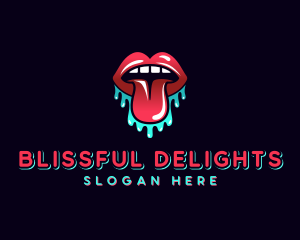 Sexual Adult Lips logo design