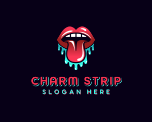 Sexual Adult Lips logo design