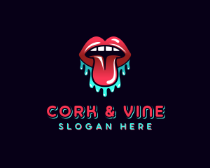 Sexual Adult Lips logo design