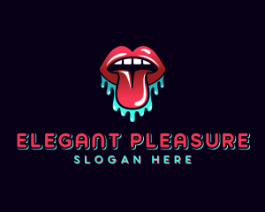 Sexual Adult Lips logo design