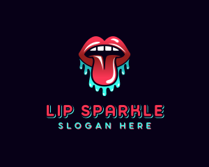 Sexual Adult Lips logo design