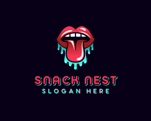 Sexual Adult Lips logo design