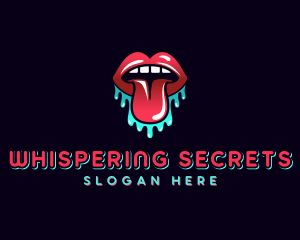 Sexual Adult Lips logo design