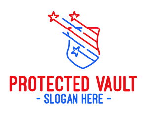 Patriotic Shield Protection  logo design