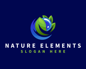 Water Leaf Nature logo design