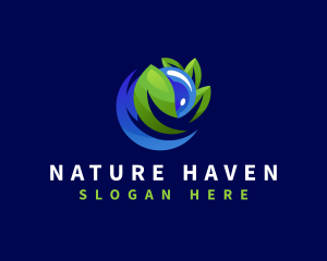 Water Leaf Nature logo design