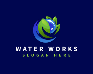 Water Leaf Nature logo design