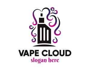 Purple Vape Smoke logo design