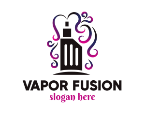 Purple Vape Smoke logo design