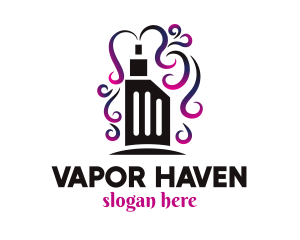 Purple Vape Smoke logo design