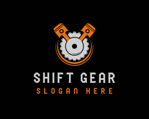 Automotive Piston Gear Mechanic logo design