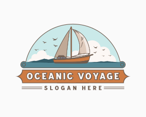 Sailboat Yacht Transportation logo design