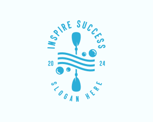 Kayak Paddle Wave Logo