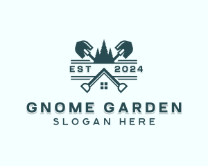 Landscaping Gardening Shovel logo design