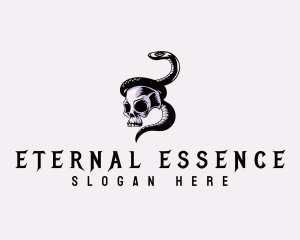 Snake Skull Death logo design