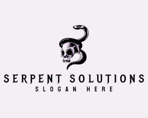 Snake Skull Death logo design