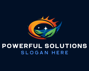 Natural Solar Panel logo design