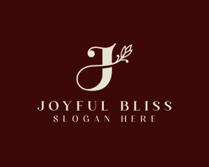 Floral Styling Letter J logo design