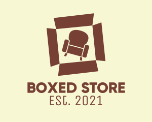 Box Armchair Furniture  logo design