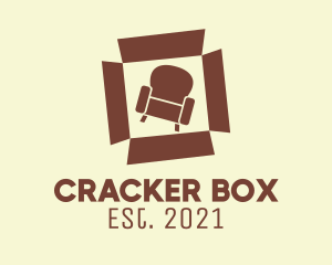 Box Armchair Furniture  logo design