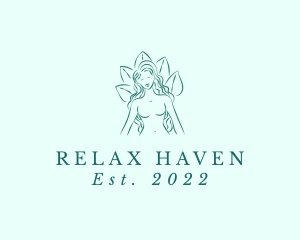 Relaxing Woman Spa logo design