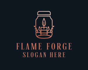 Fragrant Candle Jar  logo design