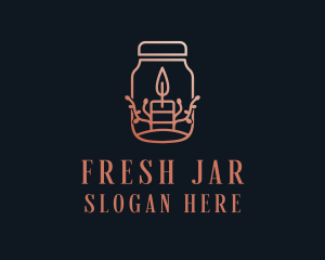 Fragrant Candle Jar  logo design