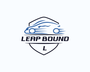 Fast Sports Car Shield logo design