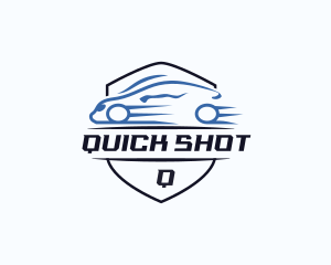 Fast Sports Car Shield logo design