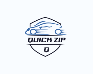 Fast Sports Car Shield logo design