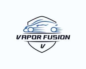 Fast Sports Car Shield logo design