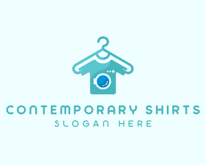 Hanger T-shirt Washing logo design