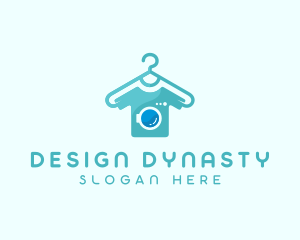 Hanger T-shirt Washing logo design