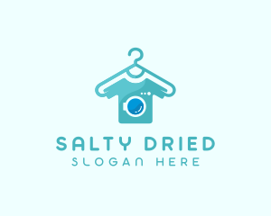 Hanger T-shirt Washing logo design