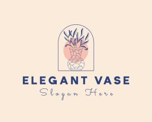 Flower  Vase Decor logo design