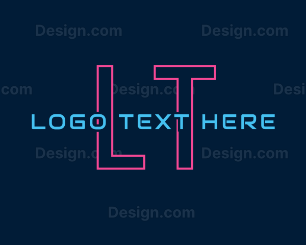 Startup Neon Tech Logo