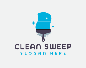 Housekeeping Squeegee Cleaning logo design