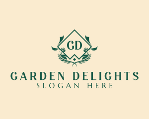 Floral Leaf Garden  logo design