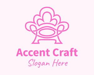 Pink Accent Chair  logo design