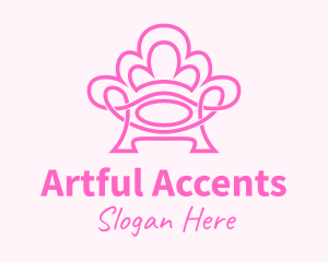 Pink Accent Chair  logo design