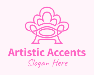 Pink Accent Chair  logo design