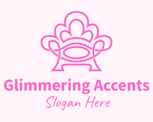 Pink Accent Chair  logo design