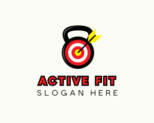 Target Fitness Kettlebell logo design