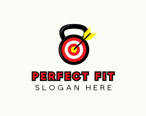 Target Fitness Kettlebell logo design