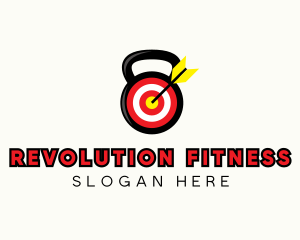 Target Fitness Kettlebell logo design