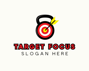 Target Fitness Kettlebell logo design