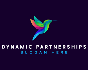 Modern Flying Hummingbird logo